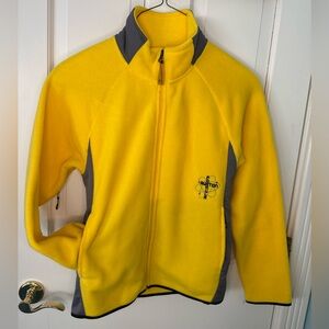 Vintage 90s Burton Snowboards Yellow Full Zip Fleece Jacket Men’s Large